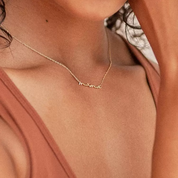 Dainty Mama Necklace | Altın, Gümüş Kaplama | Özel Tasarım | Kutulu Hediye