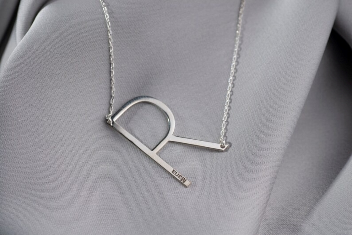 Navan 925 Ayar Gümüş Minimal Harf Kolyesi (Gold, Silver ve Rose) – Kişiye Özel