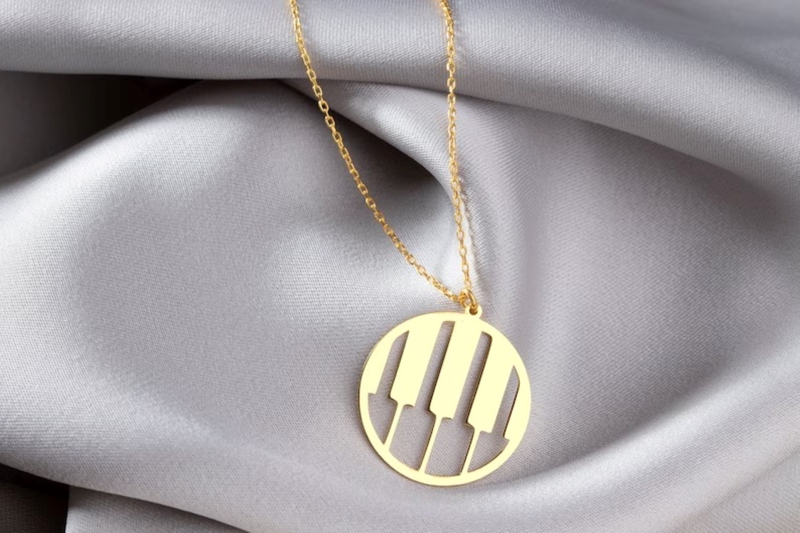 Navan 925 Ayar Gümüş Piyano Tuşları Kolye (Gold, Silver ve Rose)