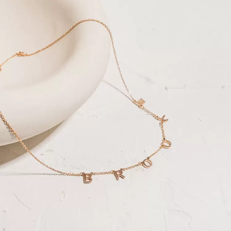 Letter Necklace | Altın, Gümüş Kaplama | Özel Tasarım | Kutulu Hediye