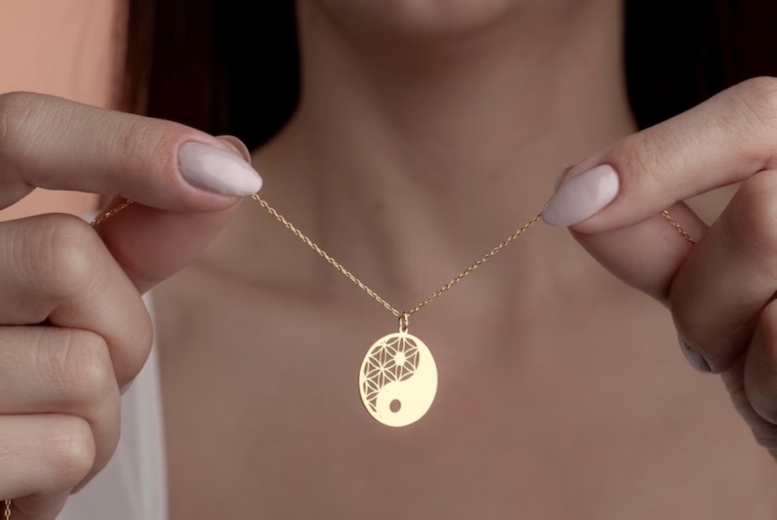 Navan 925 Ayar Gümüş Yin Yang Dengesi Kolyesi (Gold, Silver ve Rose)