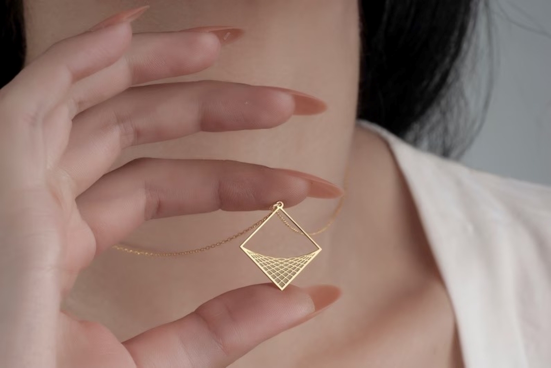 Navan Minimalist Geometrik Kolye – 925 Ayar Gümüş