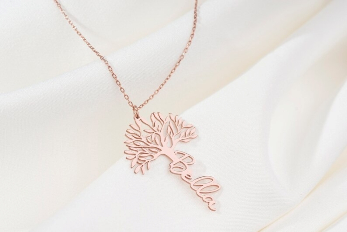 Navan 925 Ayar Gümüş Kişiye Özel İsim Kolyesi (Gold, Silver ve Rose)