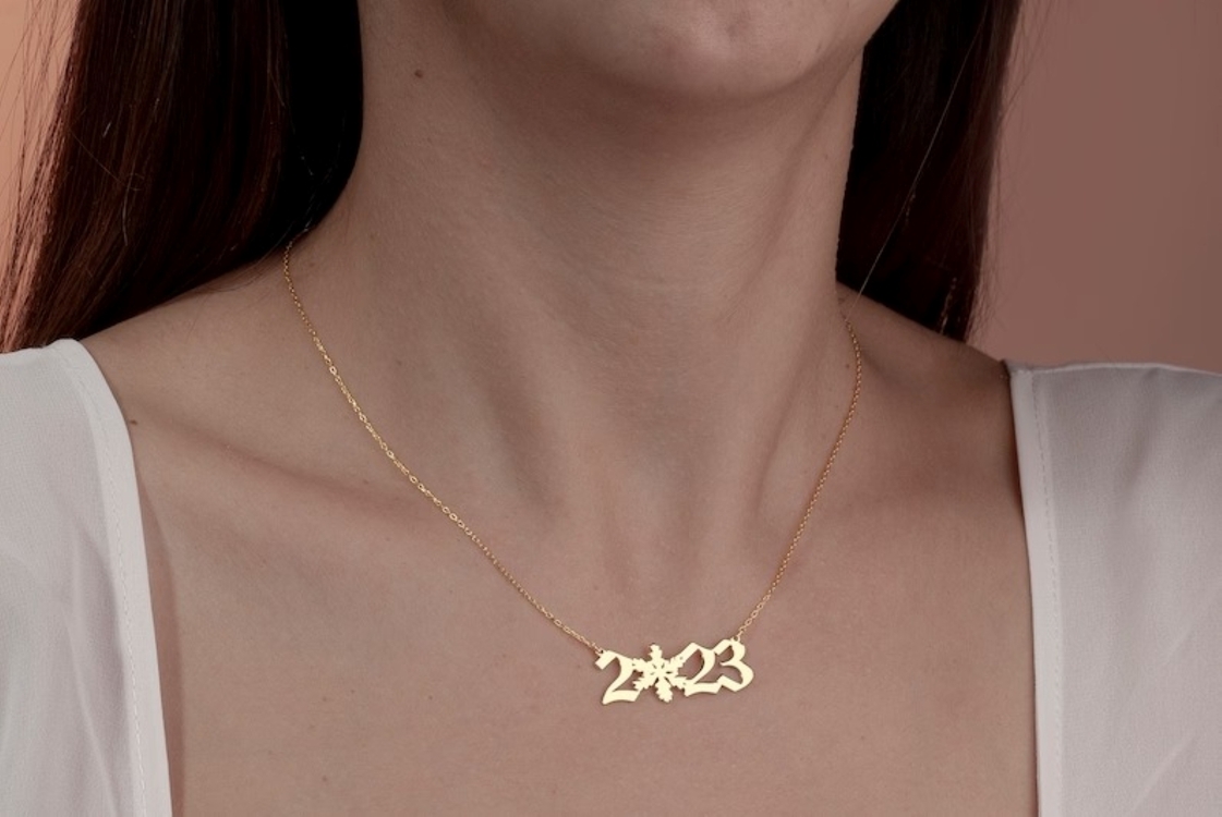 Navan 925 Ayar Gümüş Kar Tanesi Detaylı Yıl Kolyesi (Gold, Silver ve Rose)