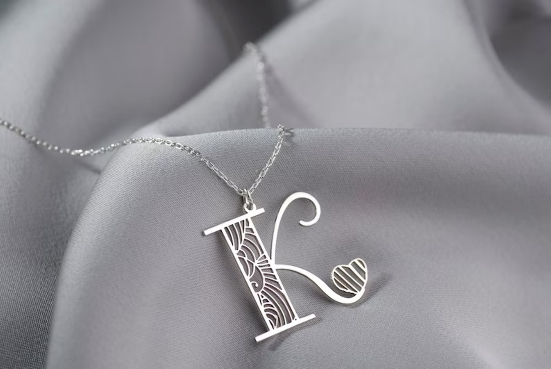 Navan 925 Ayar Gümüş Kişiye Özel Harf Kolyesi (Gold, Silver ve Rose)