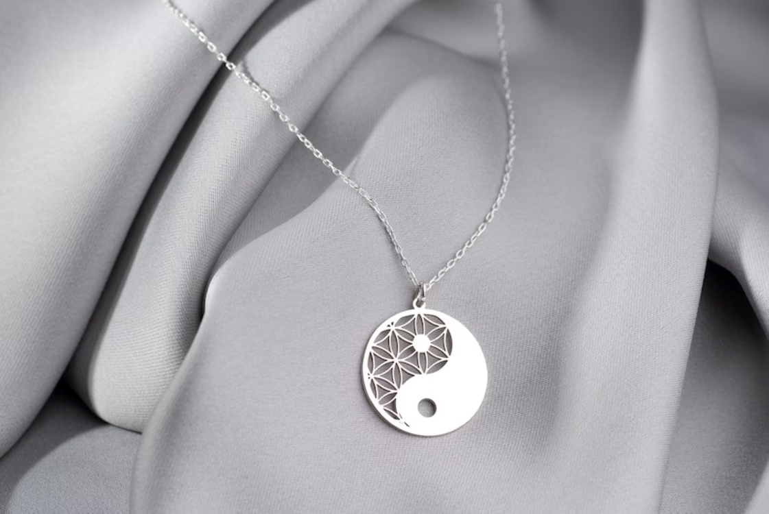 Navan 925 Ayar Gümüş Yin Yang Dengesi Kolyesi (Gold, Silver ve Rose)