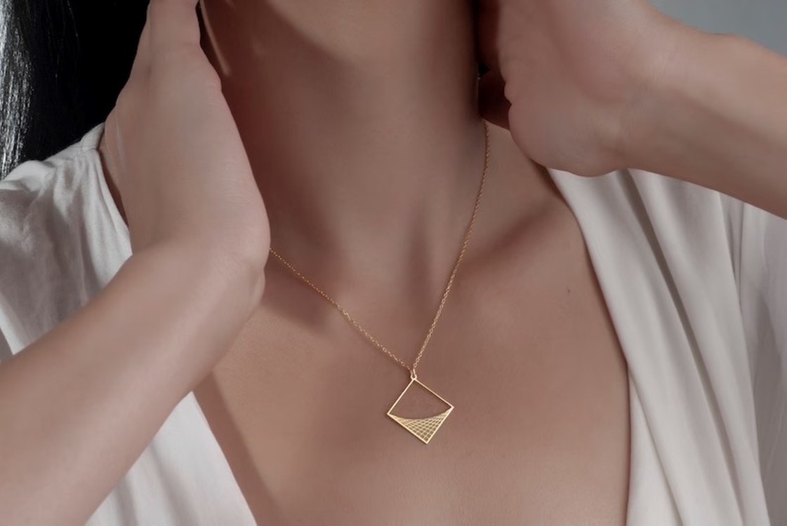 Navan Minimalist Geometrik Kolye – 925 Ayar Gümüş