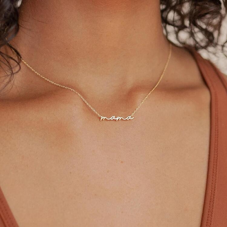 Navan 925 Ayar Gümüş Anneye Özel İsimli Kolye (Gold, Silver, Rose) – Kişiye Özel İsimli