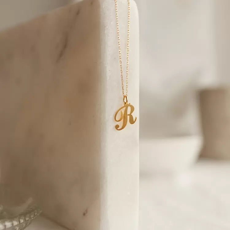 Minimal Initial Necklace | Altın, Gümüş Kaplama | Özel Tasarım | Kutulu