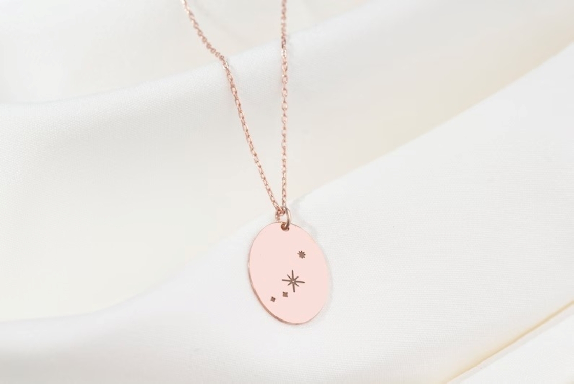 Navan 925 Ayar Gümüş Minimal Yıldız Motifli Kolye (Gold, Silver ve Rose)