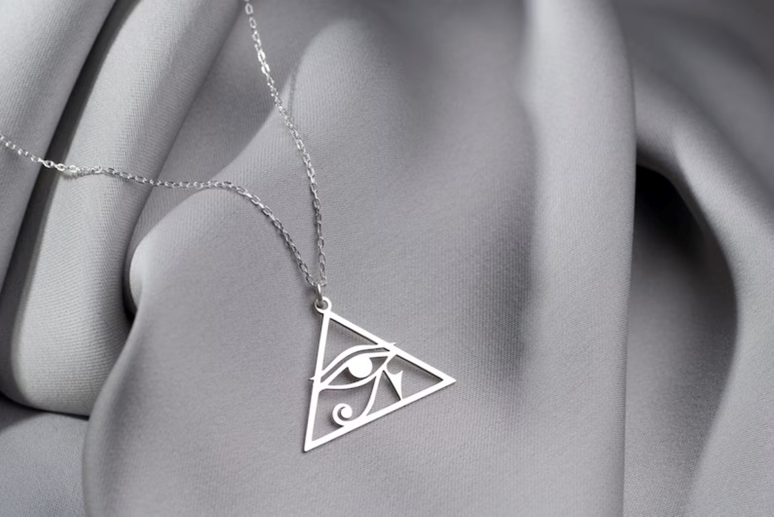 Navan 925 Ayar Gümüş Mısır'ın Gözü Sembolü Kolye (Gold, Silver ve Rose)