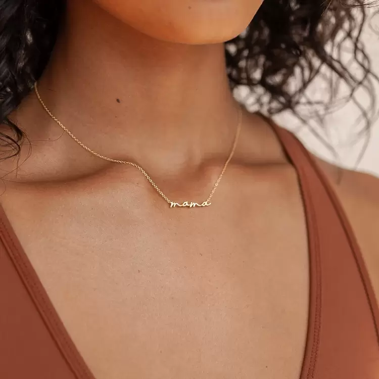 Dainty Mama Necklace | Altın, Gümüş Kaplama | Özel Tasarım | Kutulu Hediye