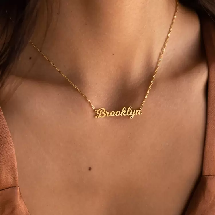 Twist Chain Name Necklace | Altın Gümüş Rose Kaplama | Özel Tasarım | Kutulu Hediye