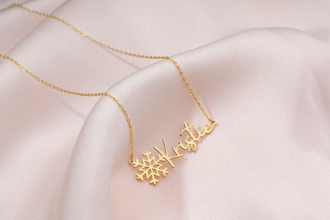Navan 925 Ayar Gümüş Kar Tanesi Detaylı Yıl Kolyesi (Gold, Silver ve Rose)
