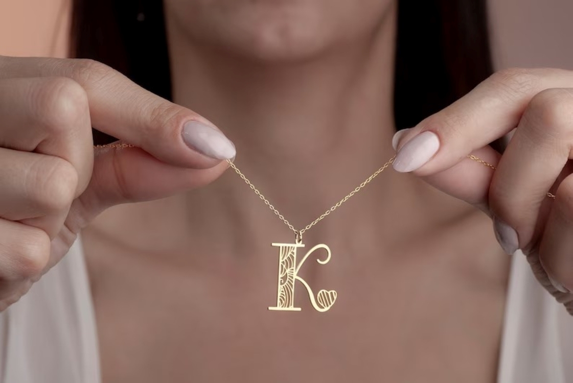 Navan 925 Ayar Gümüş Kişiye Özel Harf Kolyesi (Gold, Silver ve Rose)