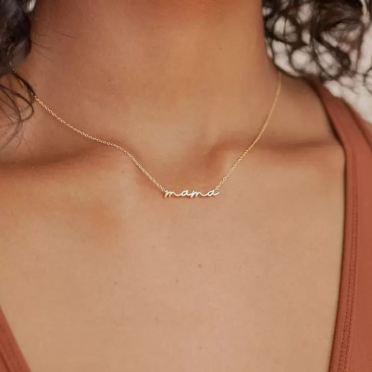 Dainty Mama Necklace | Altın, Gümüş Kaplama | Özel Tasarım | Kutulu Hediye