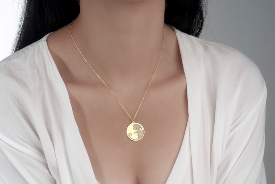 Navan 925 Ayar Gümüş Yin Yang Kedi Kolye (Gold, Silver ve Rose)