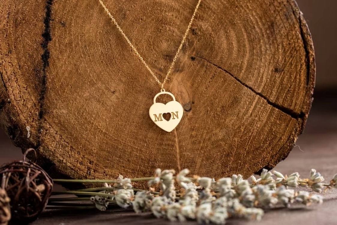 Navan 925 Ayar Gümüş Kilit Kalp Kolye (Gold, Silver ve Rose)