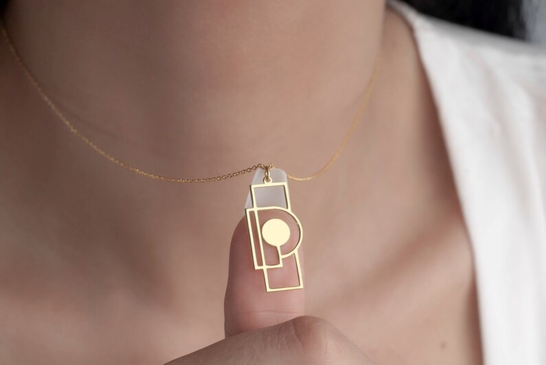 Navan 925 Ayar Gümüş Geometrik Minimal Kolye (Gold, Silver ve Rose)