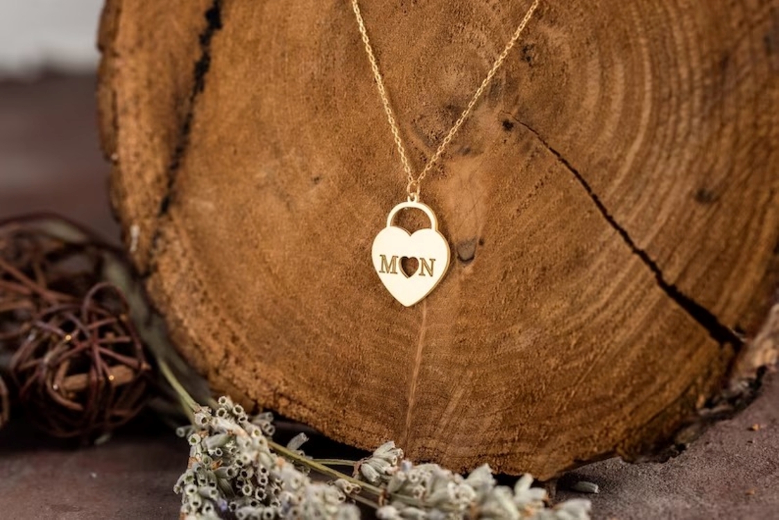 Navan 925 Ayar Gümüş Kilit Kalp Kolye (Gold, Silver ve Rose)