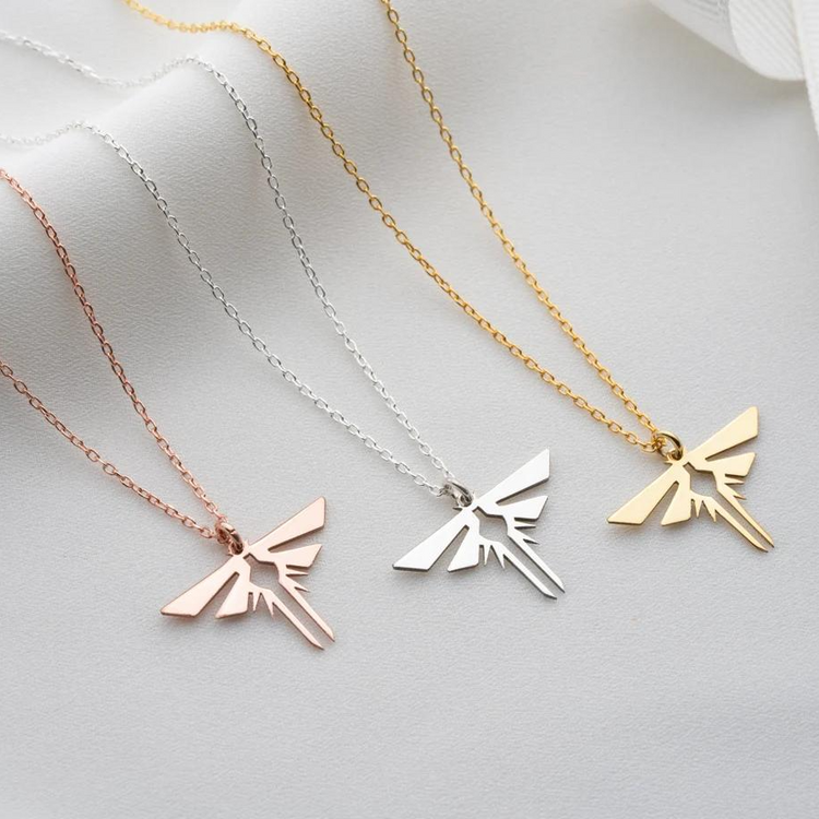 Navan 925 Ayar Gümüş Yusufçuk Kolye (Gold, Silver ve Rose)