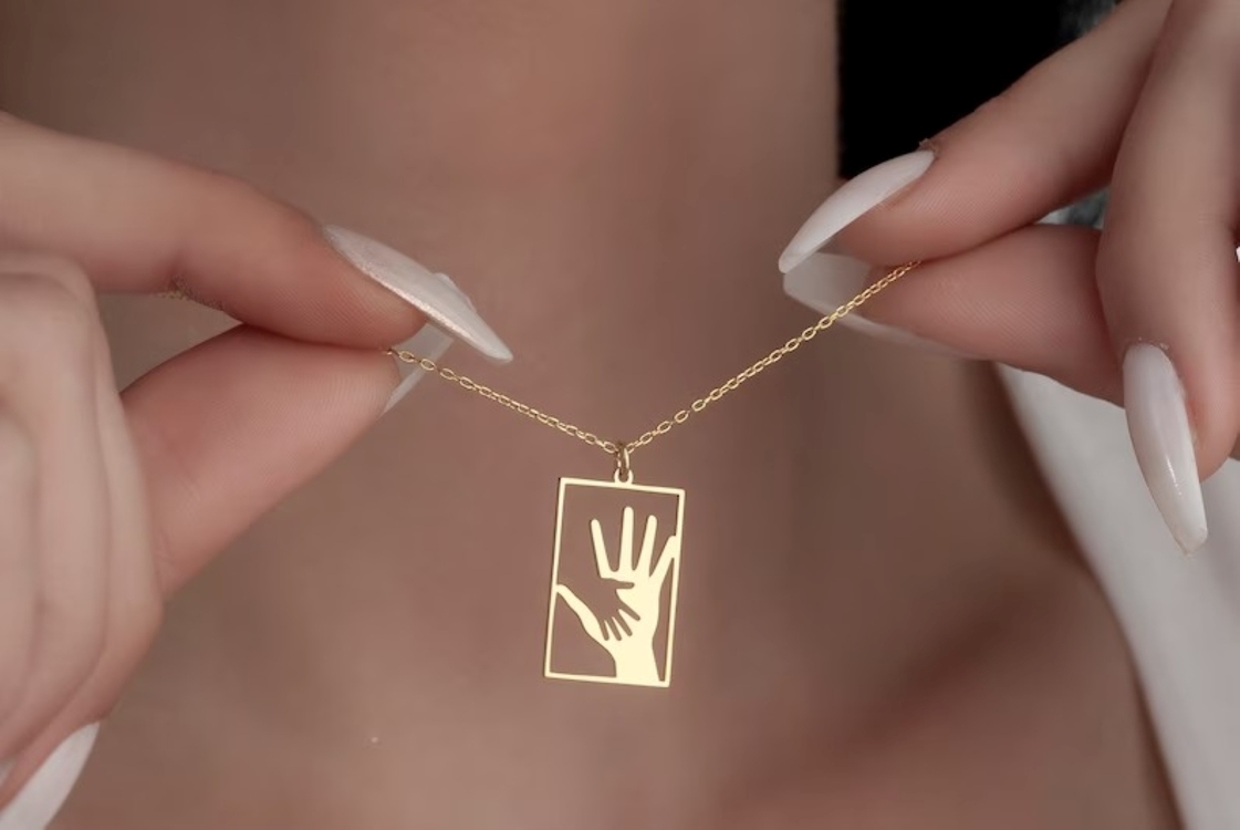 Navan 925 Ayar Gümüş Ay & Mandala Kolyesi (Gold, Silver ve Rose)