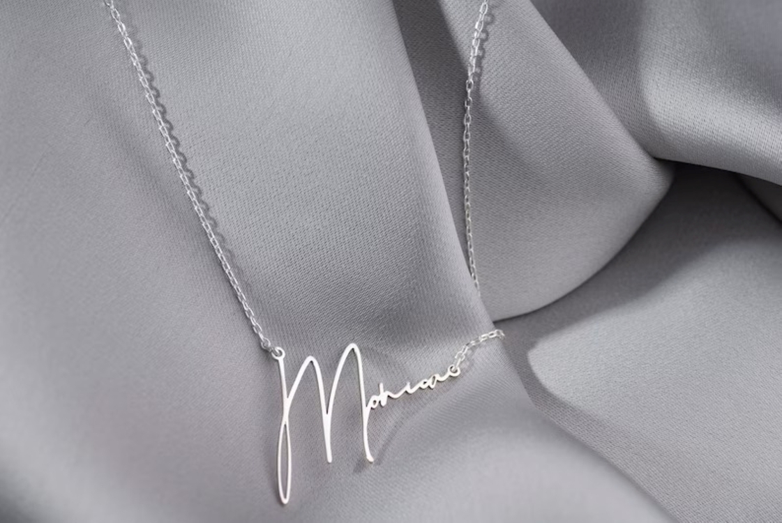 Navan 925 Ayar Gümüş Kişiye Özel El Yazısı İsim Kolyesi (Gold, Silver ve Rose)