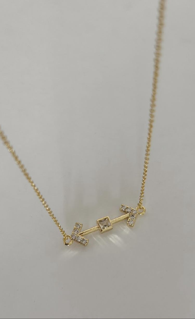 14K Altın İşçiliği Taşlı Anahtar Kolye | Zirkon Taşlı Minimal Gold Kolye