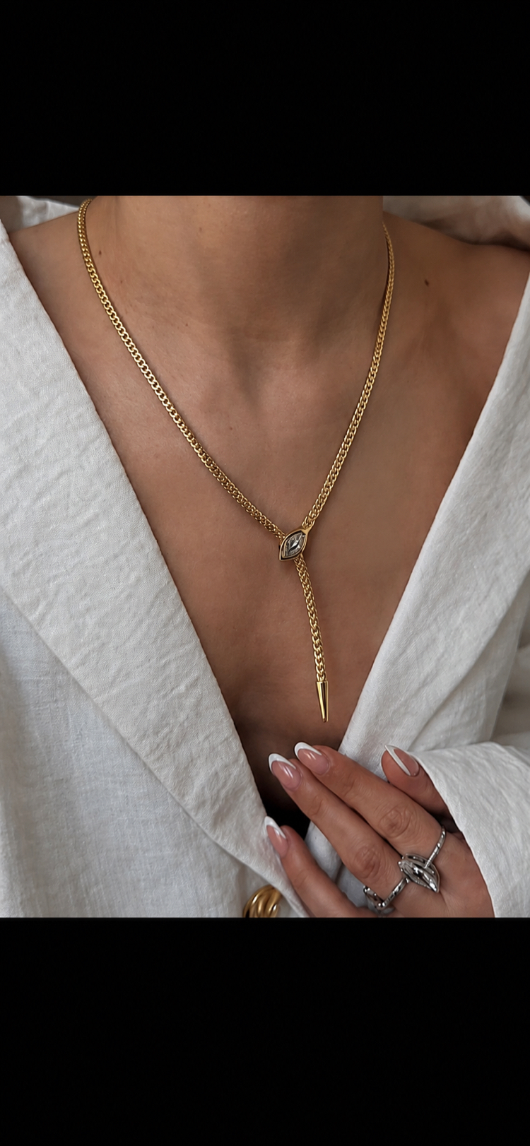 14 Ayar Altın Görünümlü Yılan Kolye – Luxury Snake Necklace