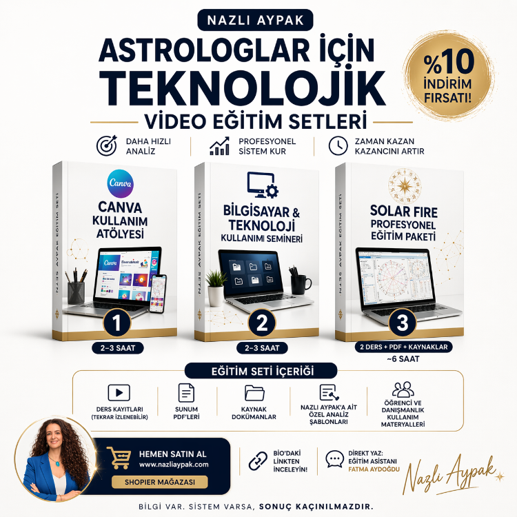 ASTROLOGLAR İÇİN TEKNOLOJİ VİDEO PAKETİ 12 saat