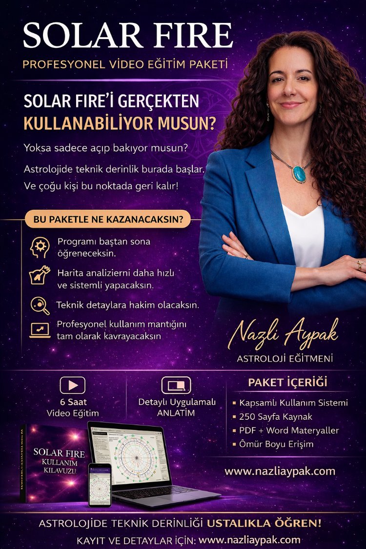 Solar Fire Programı  (Video Eğitim Seti + Türkçe Kullanım Kılavuzu)