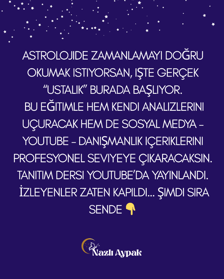 Periyodik Transitleri Okuma (Aylık • Haftalık • Günlük • Yıllık) Video Eğitim Seti