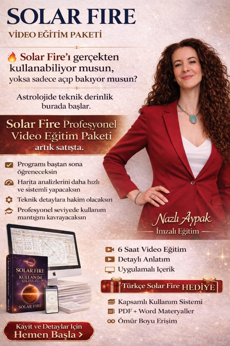 Solar Fire Programı  (Video Eğitim Seti + Türkçe Kullanım Kılavuzu)