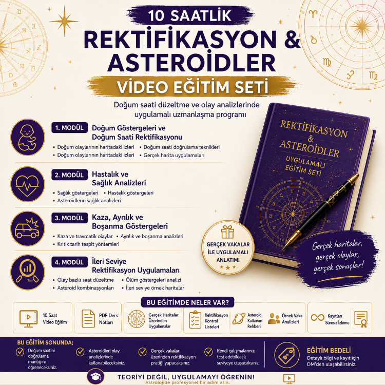 REKTİFİKASYON & ASTEROİDLER PRATIGI VİDEO EĞİTİM SETİ