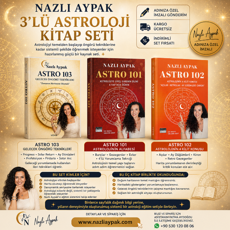 NAZLI AYPAK İMZALI 3'LÜ ASTROLOJİ KİTAP SETİ