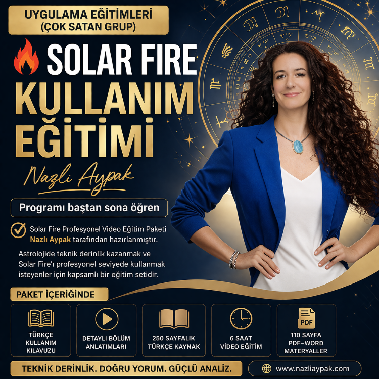 Solar Fire Programı  (Video Eğitim Seti + Türkçe Kullanım Kılavuzu)