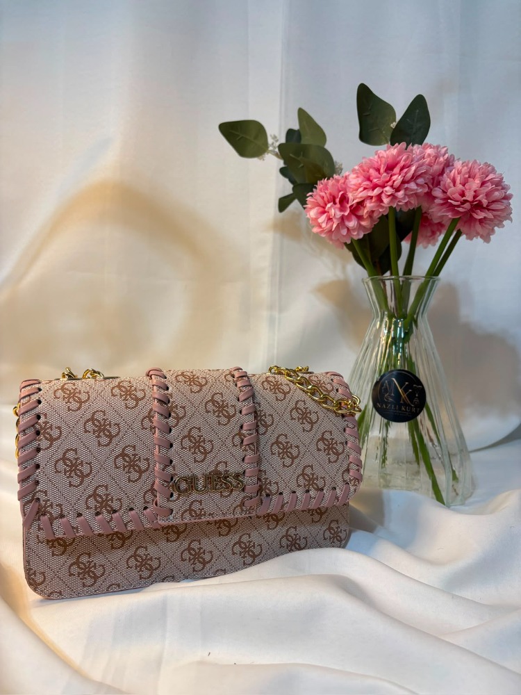 Pembe guess çanta