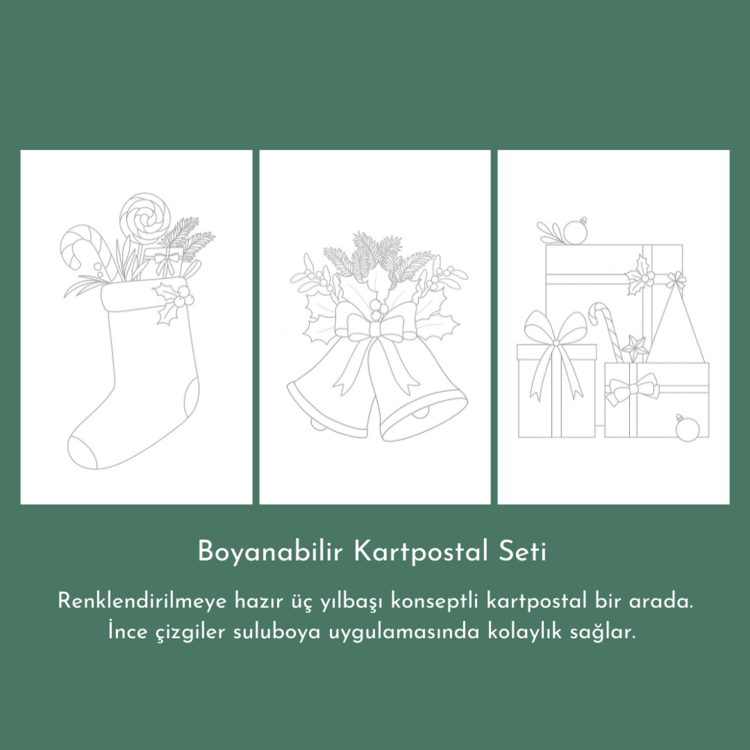 Boyanabilir Kartpostal Seti | YILBAŞI