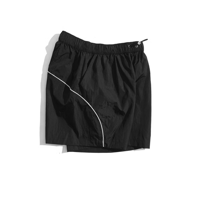apelogies line crinkle short pants – unisex şort