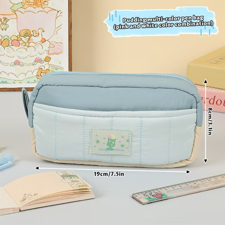 y2k pudding double compartment pencil case büyük kapasiteli kalem çantası