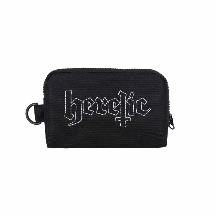 heretic black street wallet genesis beyaz detaylı kompakt erkek cüzdanı