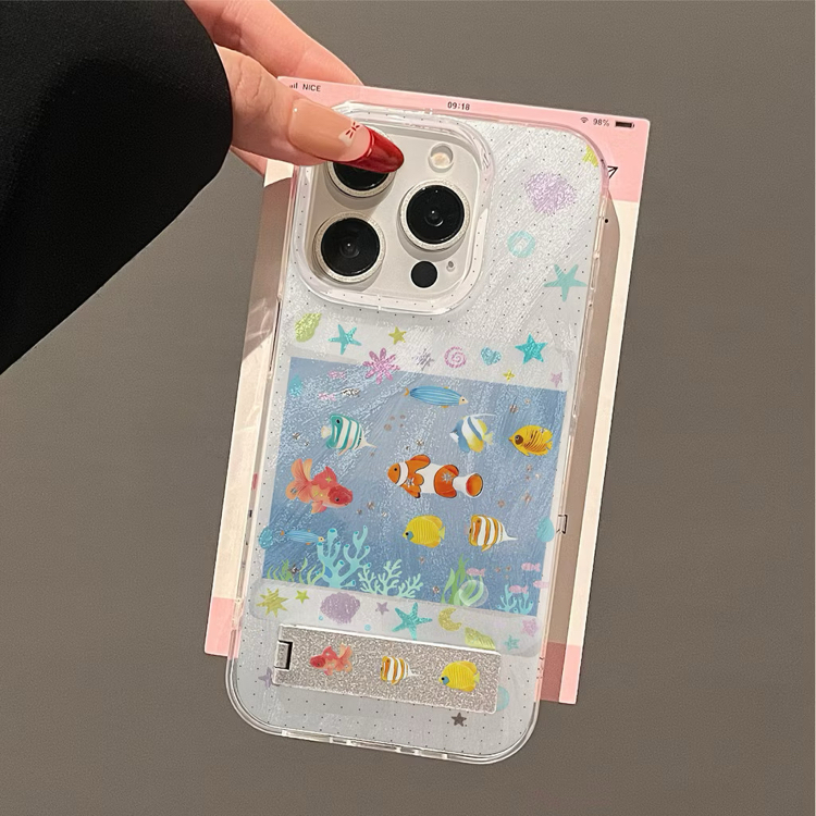 ocean aesthetic clear stand iphone kılıfı