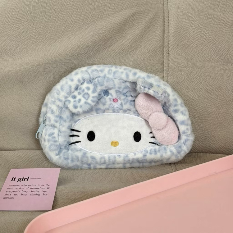 mocorie lullapets hello kitty leopard pencil pouch – peluş kalemlik