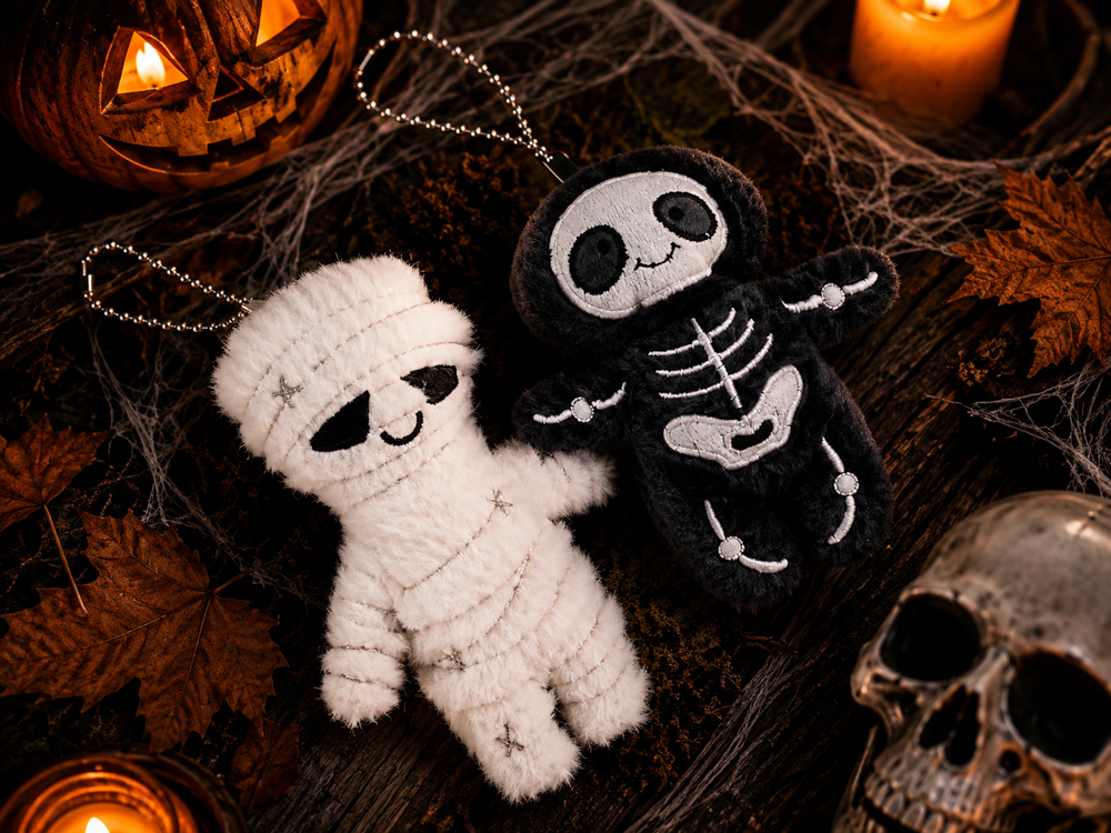 boo mummy scary plush anahtarlık premium yumuşak kore tarzı koleksiyonu