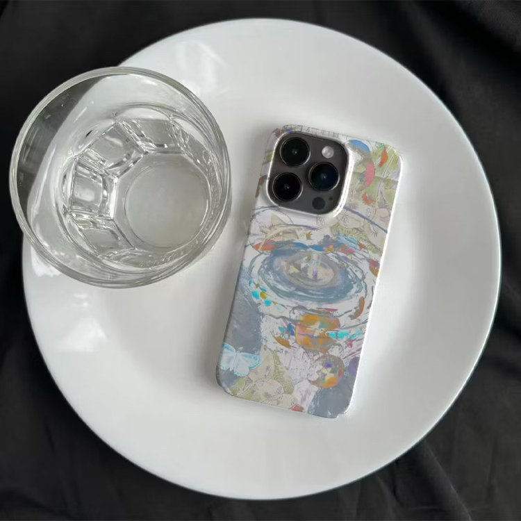 artful pastel rüya desenli phone kılıfı soft renkli canvas dokunuşlu