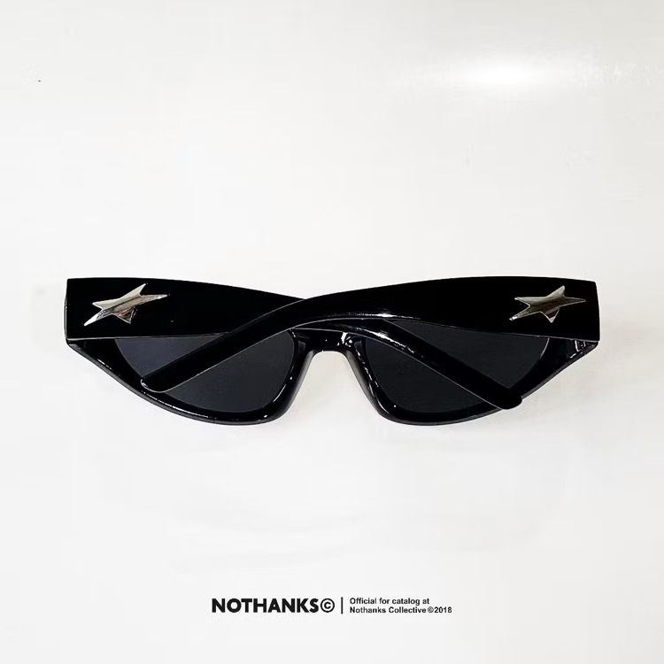 nothanks y2k black star detaylı retro güneş gözlüğü