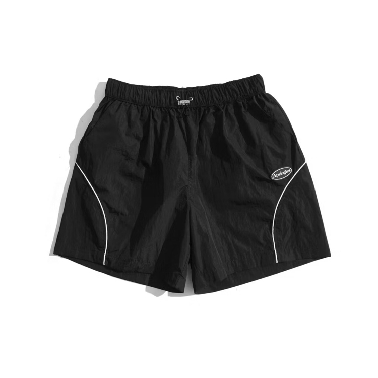 apelogies line crinkle short pants – unisex şort