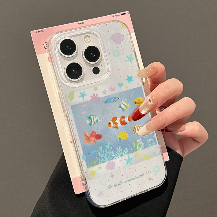 ocean aesthetic clear stand iphone kılıfı