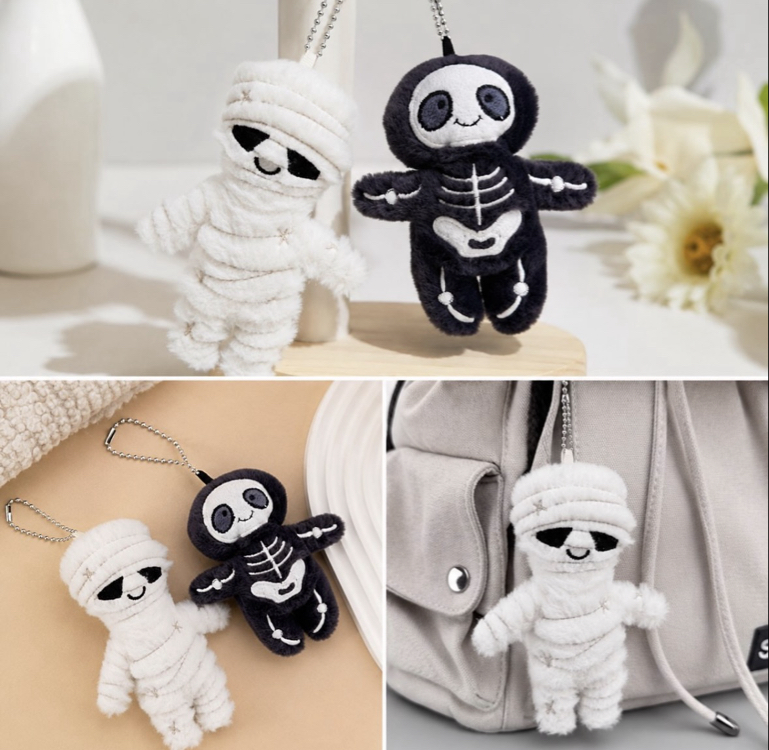 boo mummy scary plush anahtarlık premium yumuşak kore tarzı koleksiyonu