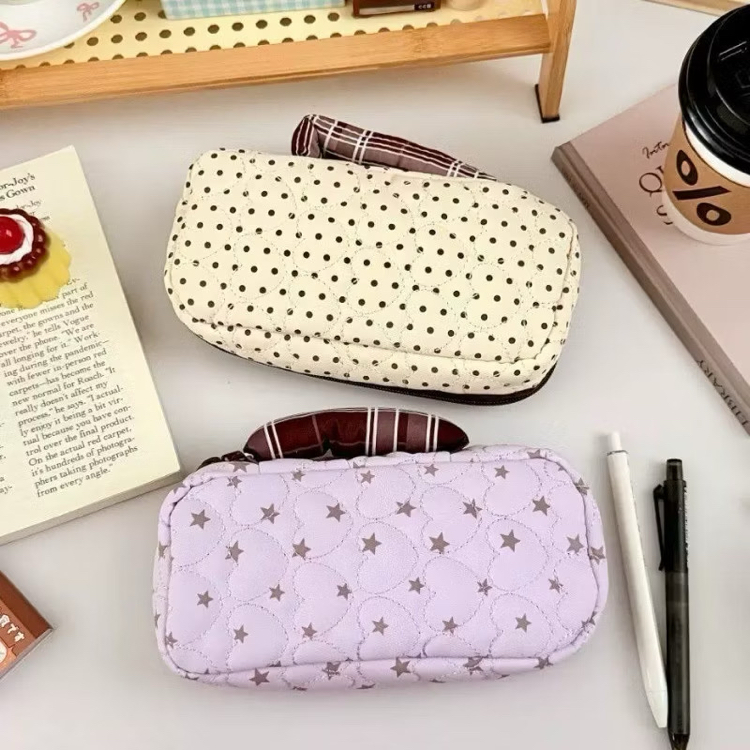 cute aesthetic korean tarzı el tutmalı kalemlik organizer çanta
